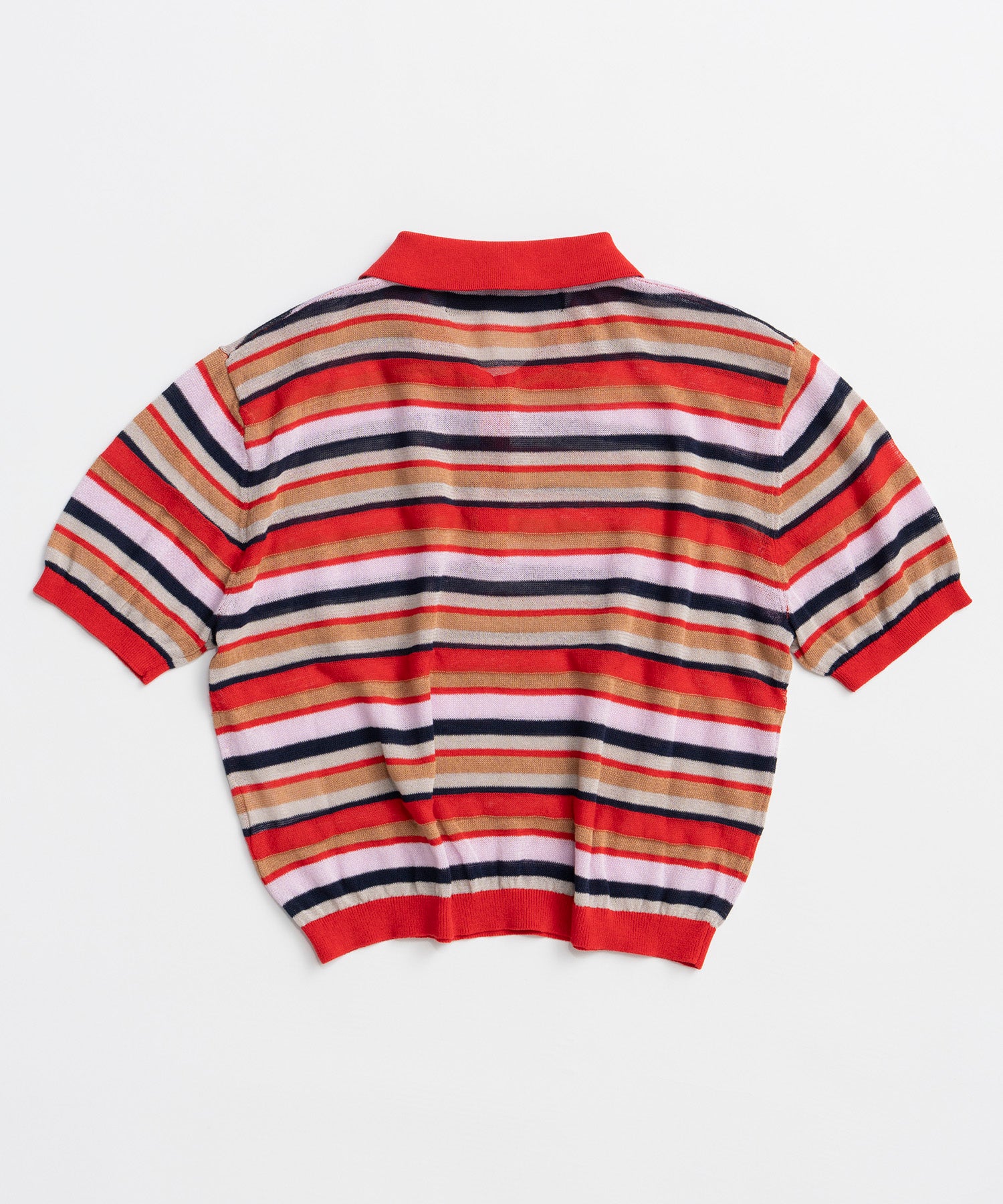 【2026Summer PRE-ORDER】Sheer Border Knit Polo