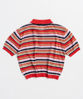 【2026Summer PRE-ORDER】Sheer Border Knit Polo