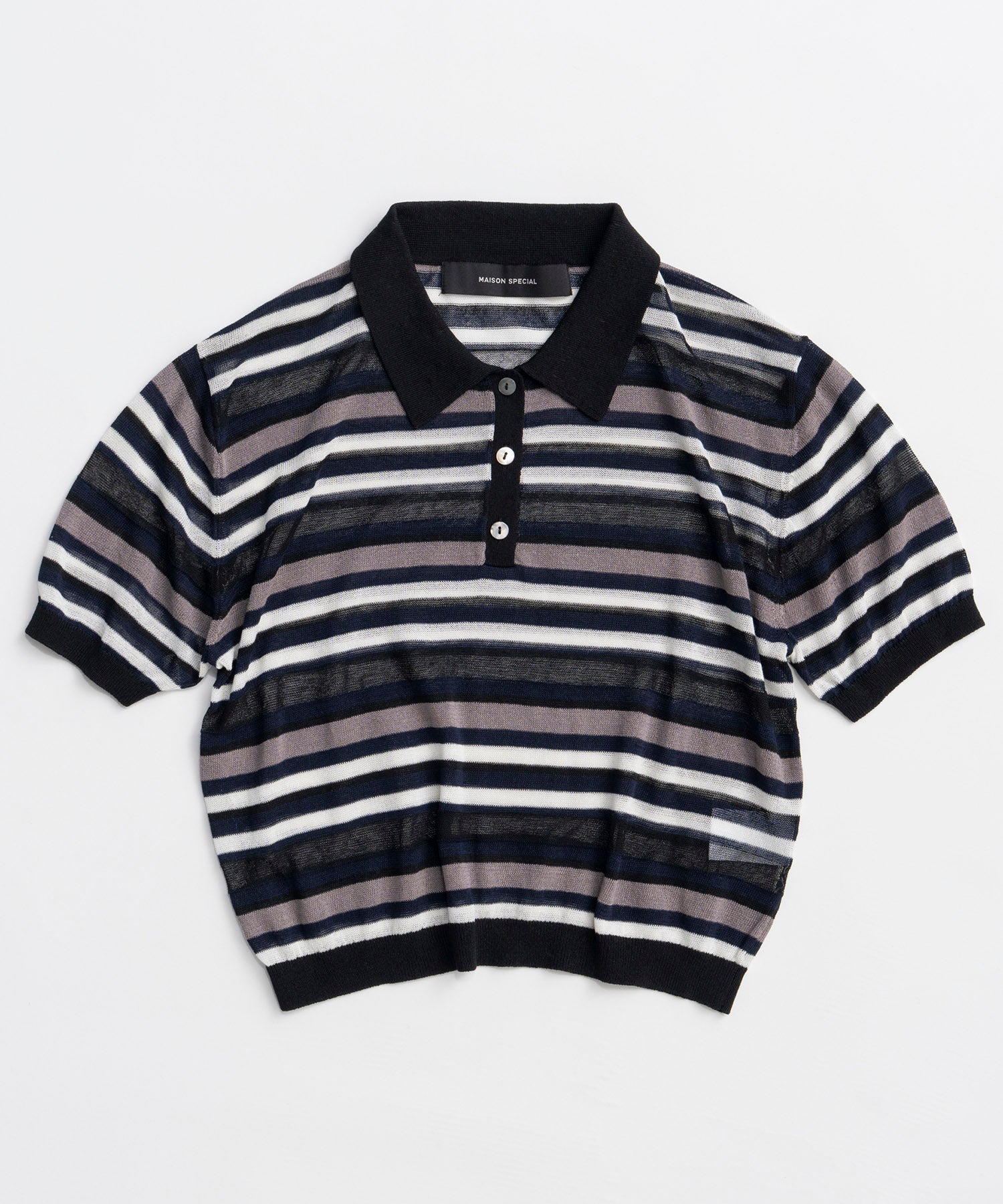 【2026Summer PRE-ORDER】Sheer Border Knit Polo
