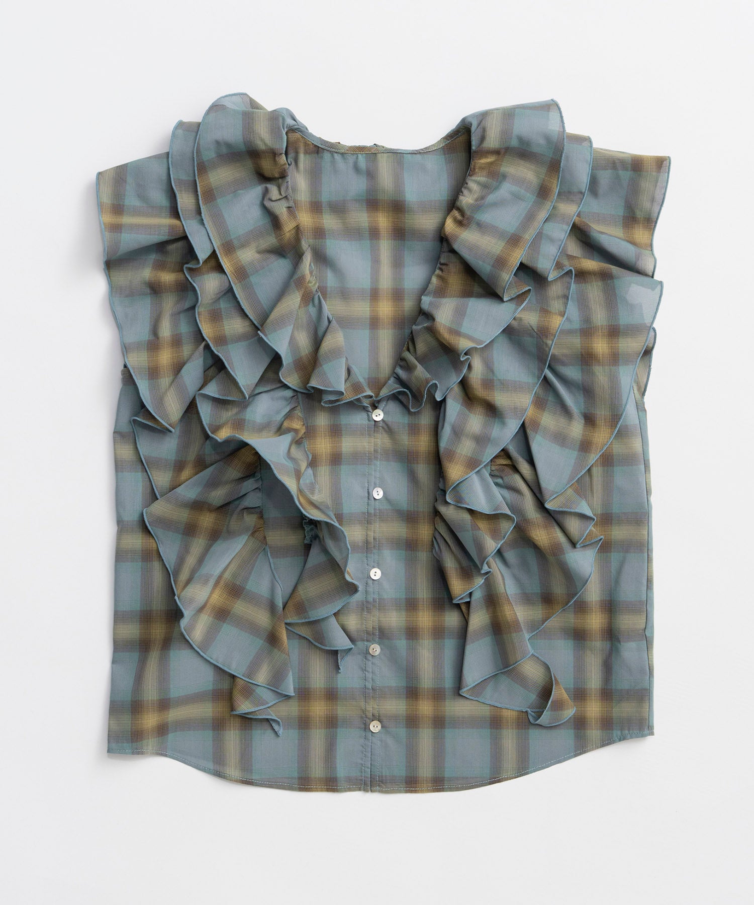 [2026Summer PRE-ORDER] Ruffle Check Shirts