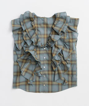 [2026Summer PRE-ORDER] Ruffle Check Shirts