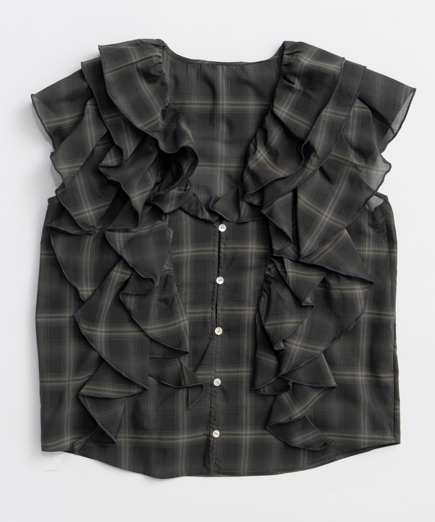 [2026Summer PRE-ORDER] Ruffle Check Shirts
