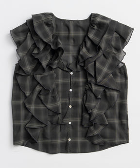 [2026Summer PRE-ORDER] Ruffle Check Shirts