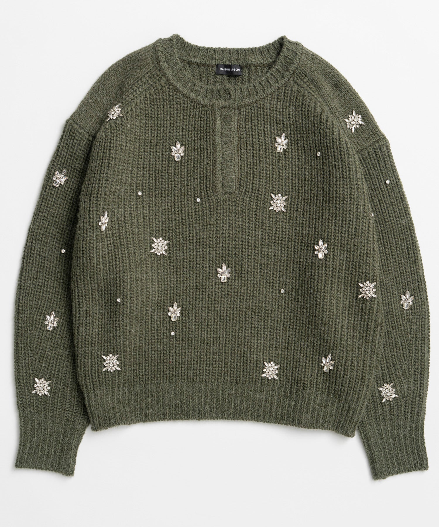 【26WINTER COLLECTION】Bijou Henley Neck Knit Top