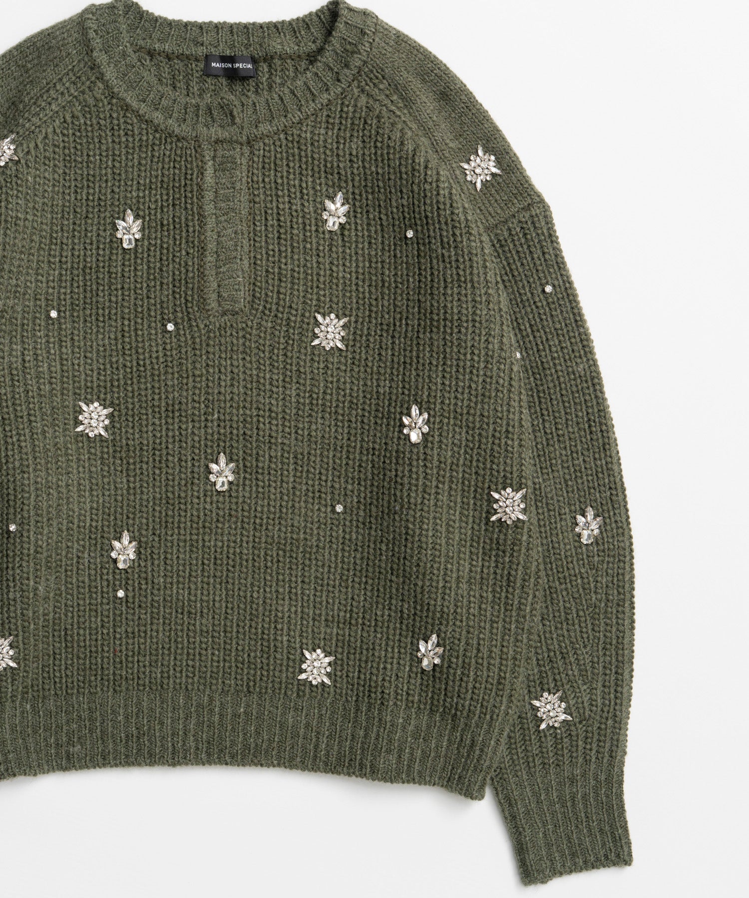 【26WINTER COLLECTION】Bijou Henley Neck Knit Top