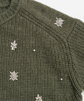 【26WINTER COLLECTION】Bijou Henley Neck Knit Top