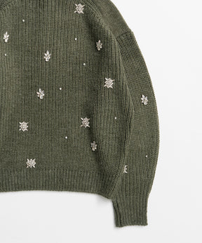 【26WINTER COLLECTION】Bijou Henley Neck Knit Top
