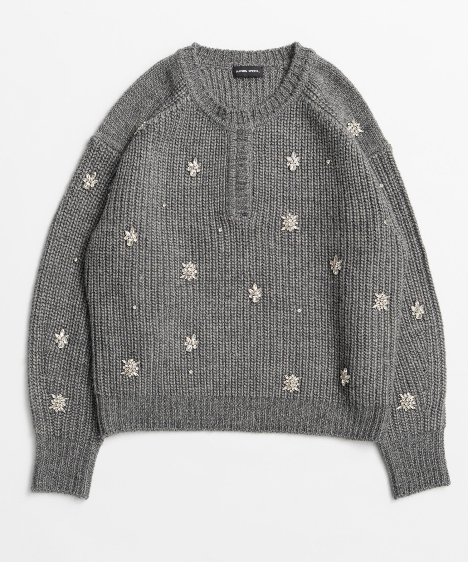 【26WINTER COLLECTION】Bijou Henley Neck Knit Top