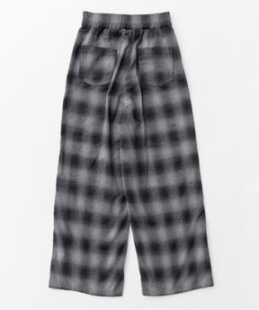 【24WINTER PRE-ORDER】Plaid Pattern Bicolor Denim Pants