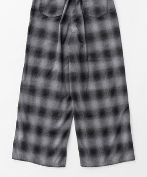 【24WINTER PRE-ORDER】Plaid Pattern Bicolor Denim Pants