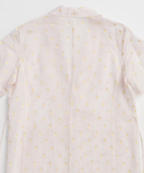 Flower Sheer Half-Sleeve Jacket