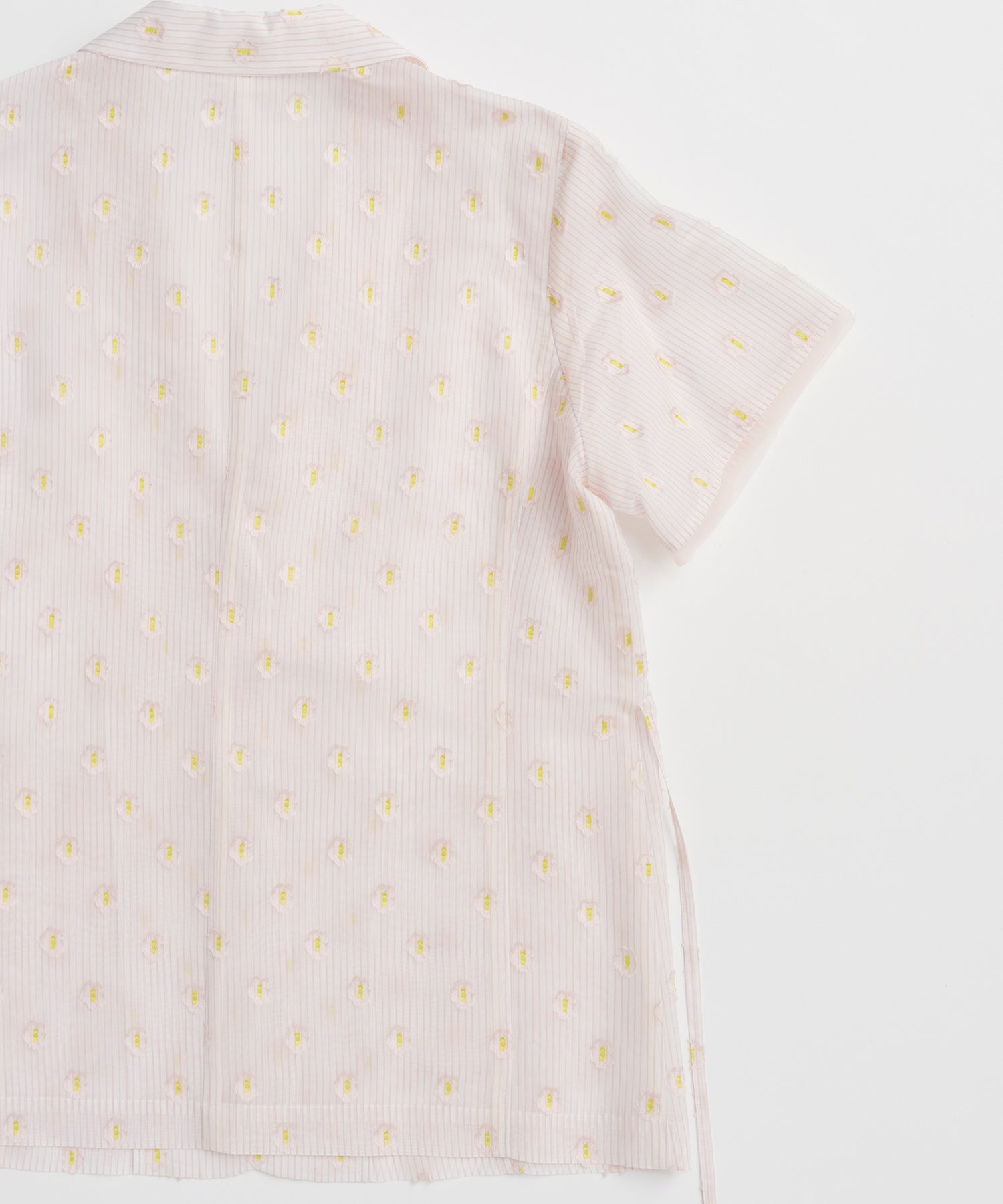 Flower Sheer Half-Sleeve Jacket