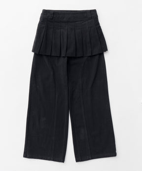 【24WINTER PRE-ORDER】Pleated Skirt Layered Pants