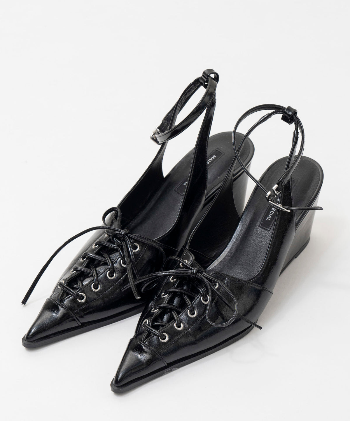 【25SPRING PRE-ORDER】Lace Up Pointed Pumps