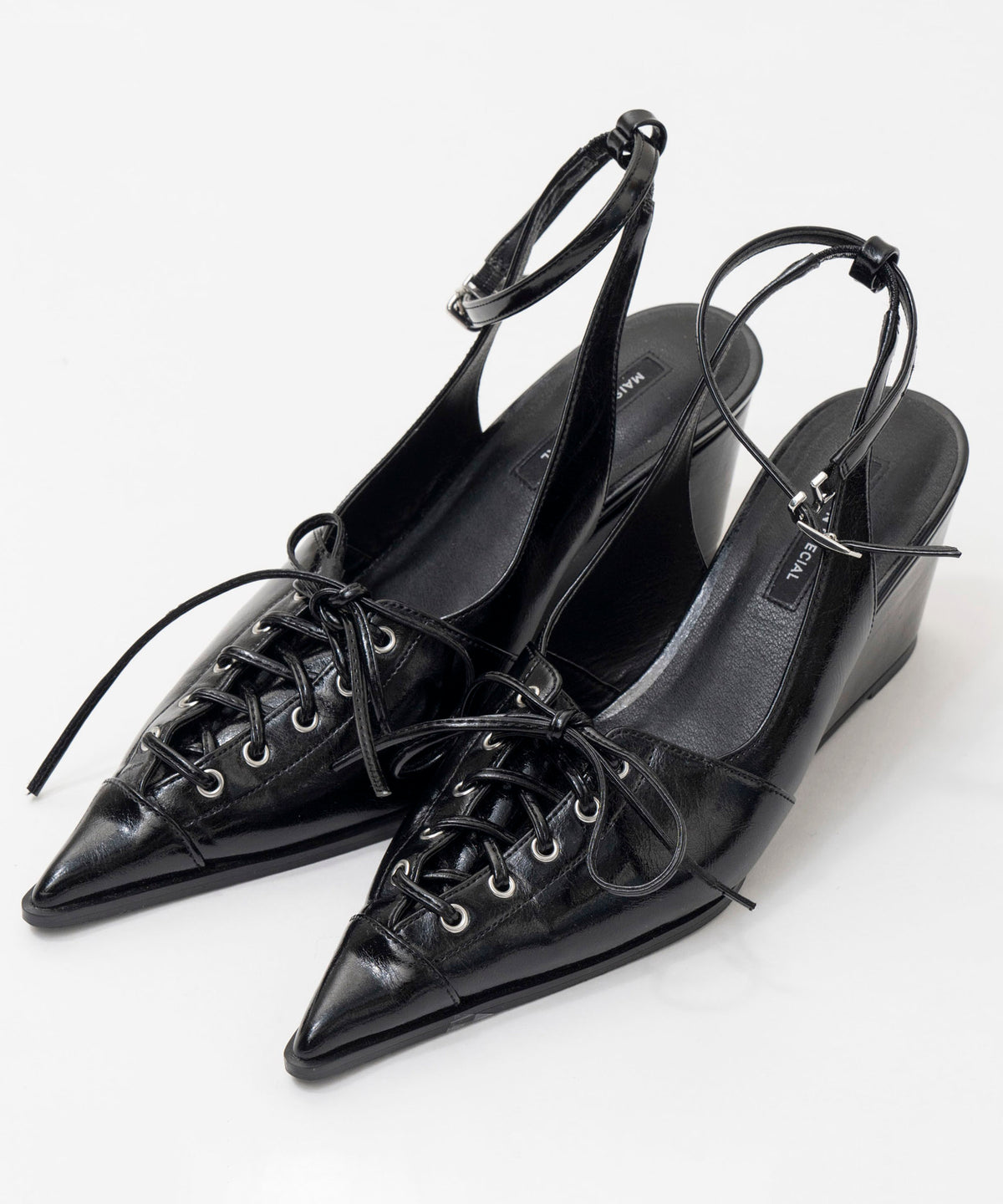 【25SPRING PRE-ORDER】Lace Up Pointed Pumps