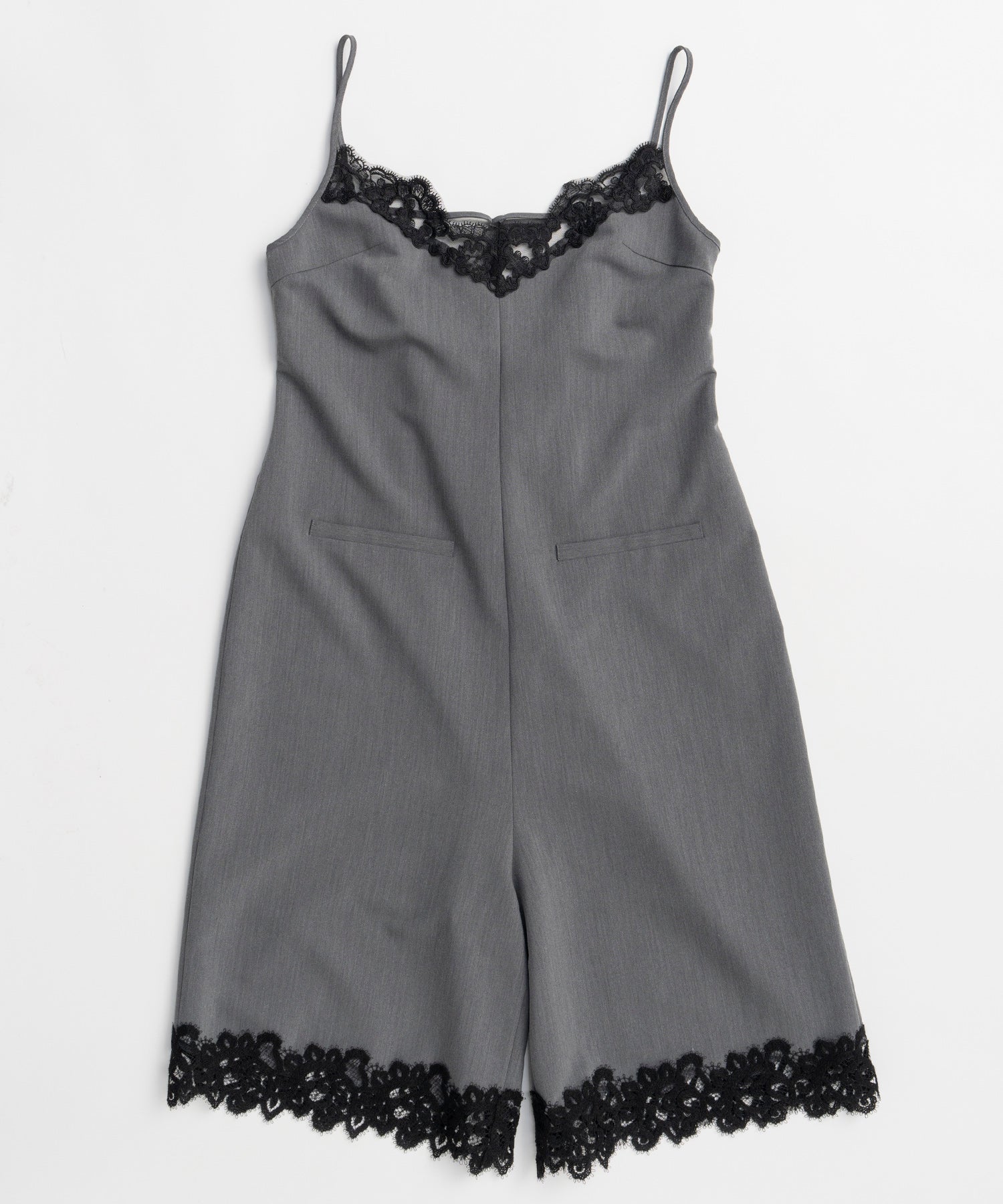【2026Summer PRE-ORDER】Lace Trim Short Jumpsuit