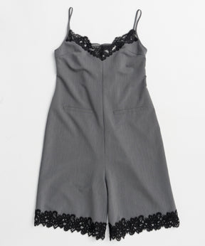 【2026Summer PRE-ORDER】Lace Trim Short Jumpsuit