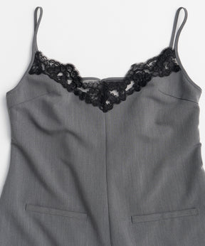 【2026Summer PRE-ORDER】Lace Trim Short Jumpsuit