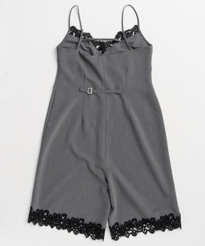【2026Summer PRE-ORDER】Lace Trim Short Jumpsuit