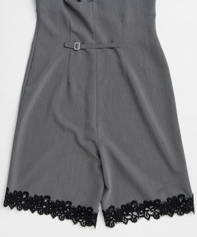 【2026Summer PRE-ORDER】Lace Trim Short Jumpsuit