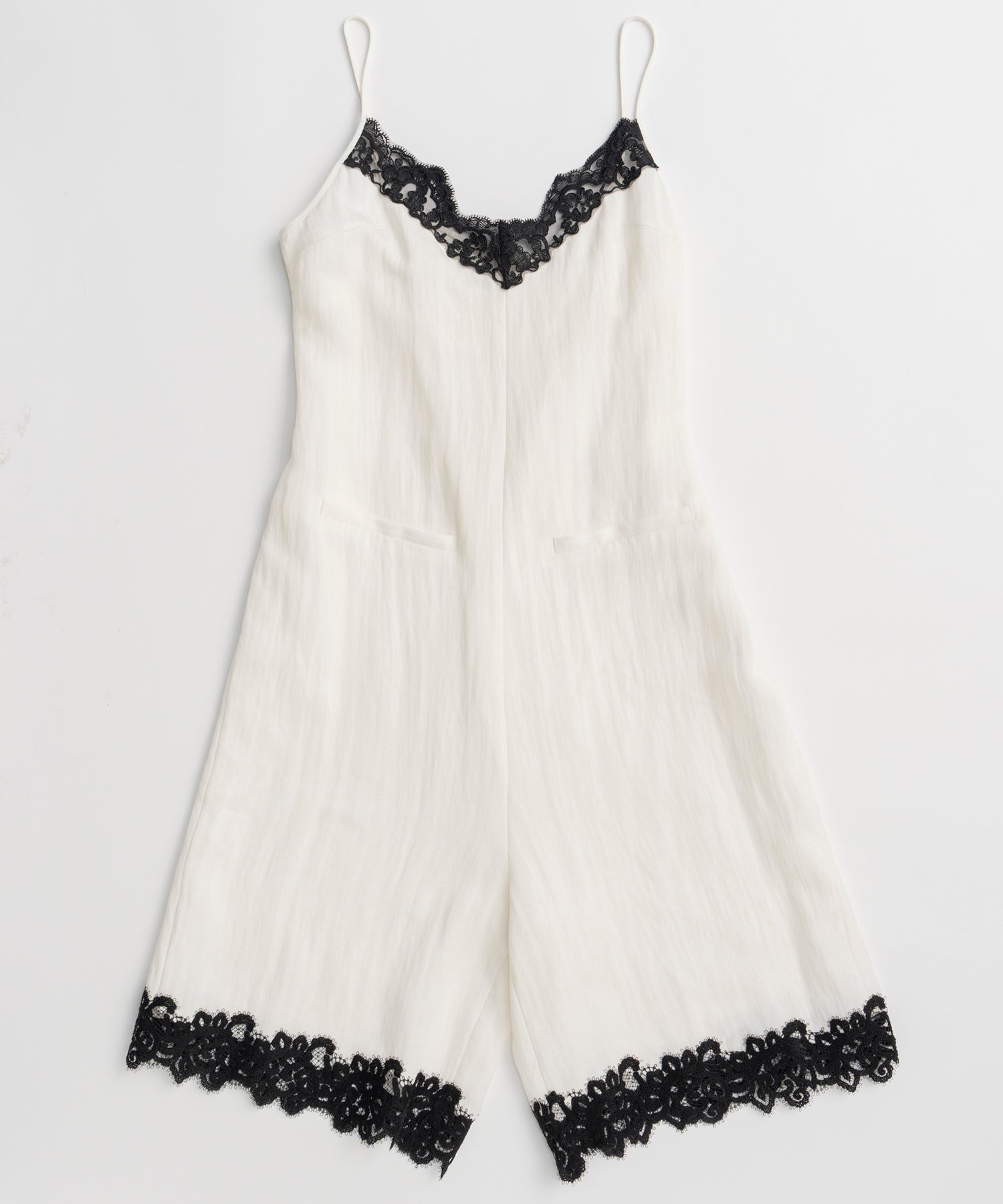 【2026Summer PRE-ORDER】Lace Trim Short Jumpsuit