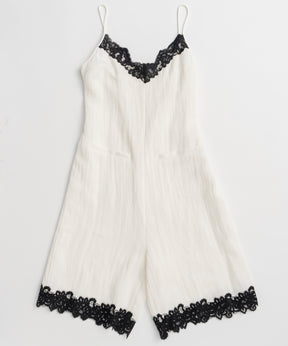【2026Summer PRE-ORDER】Lace Trim Short Jumpsuit