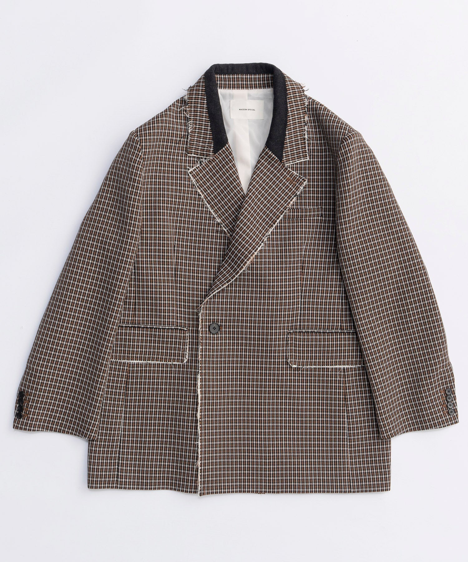 2way Hooded Scarf Cut Off Jacket