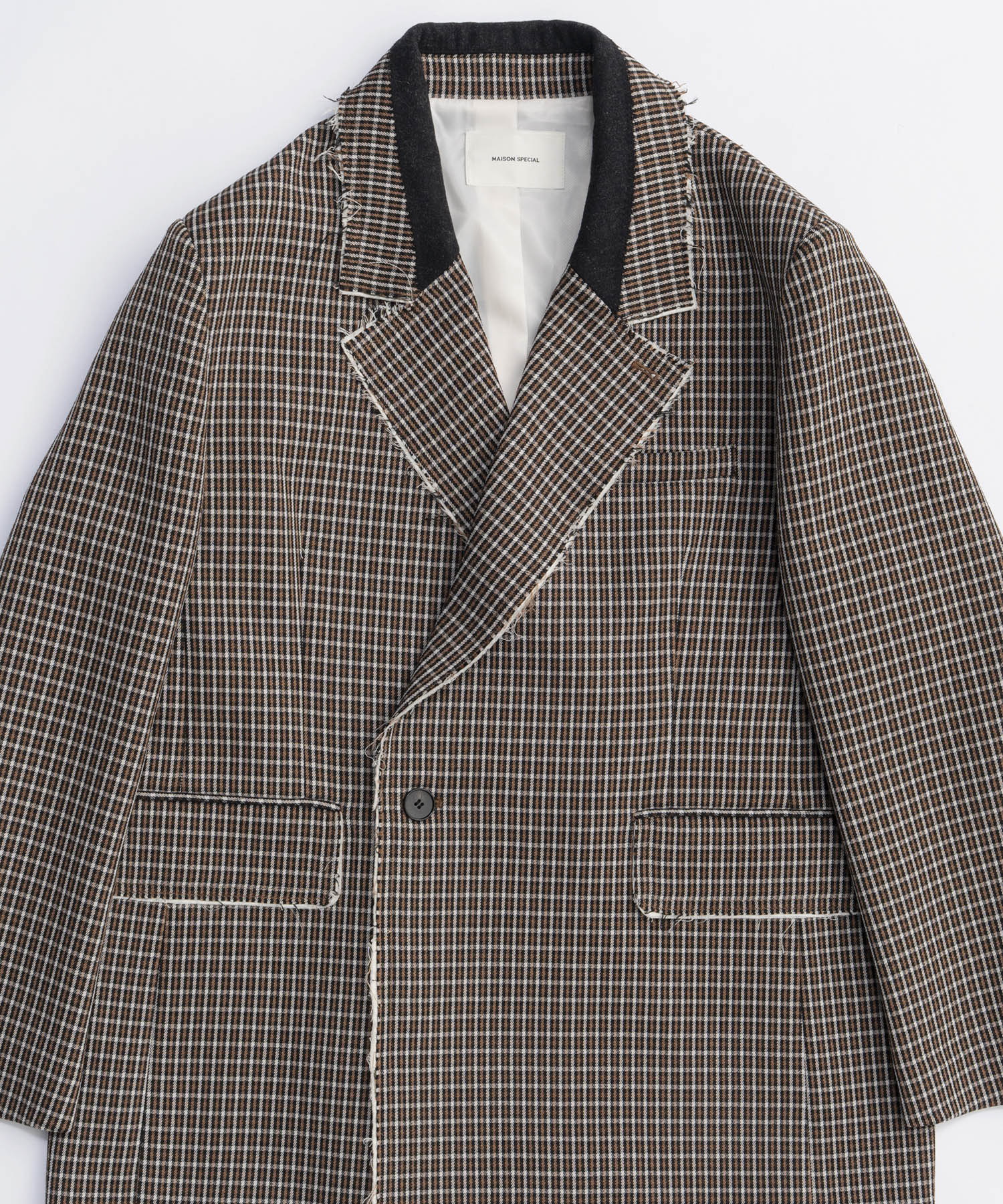 2way Hooded Scarf Cut Off Jacket