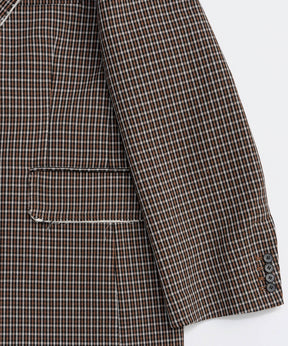 2way Hooded Scarf Cut Off Jacket