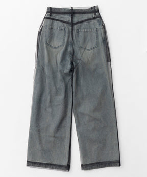 【24WINTER PRE-ORDER】Tulle Layer Denim Pants