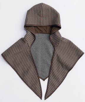 2way Hooded Scarf Cut Off Jacket