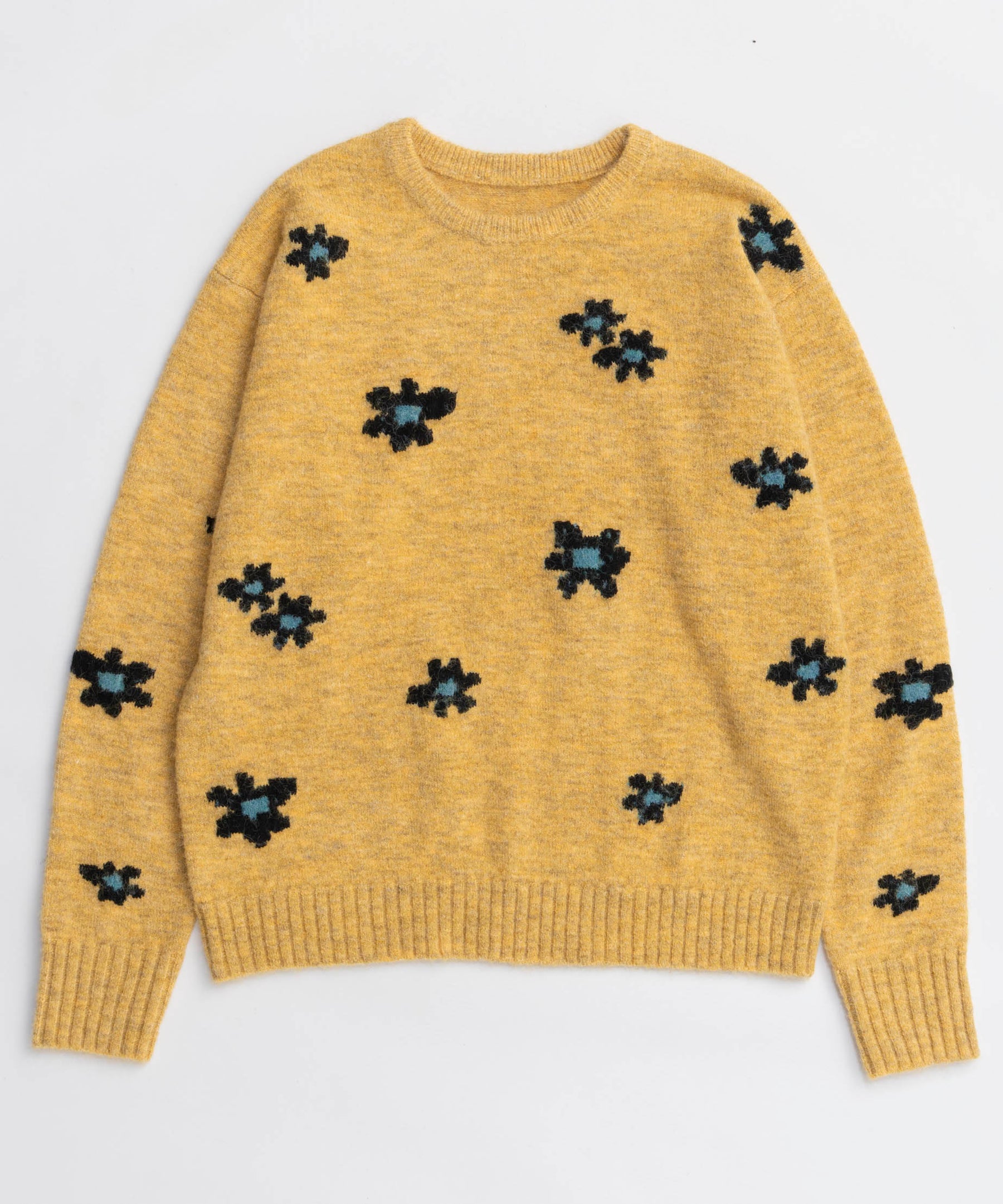 Many Flower Knit Pullover