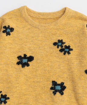 Many Flower Knit Pullover