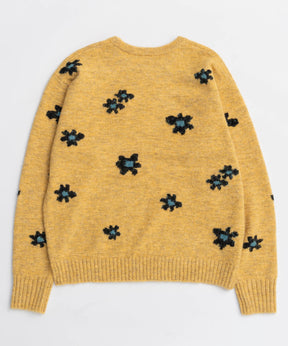 Many Flower Knit Pullover