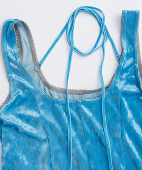 【25AUTUMN PRE-ORDER】Hem Lace Velvet Tank Top
