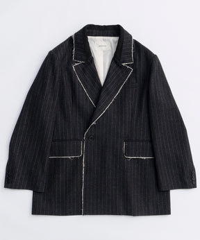 2way Hooded Scarf Cut Off Jacket