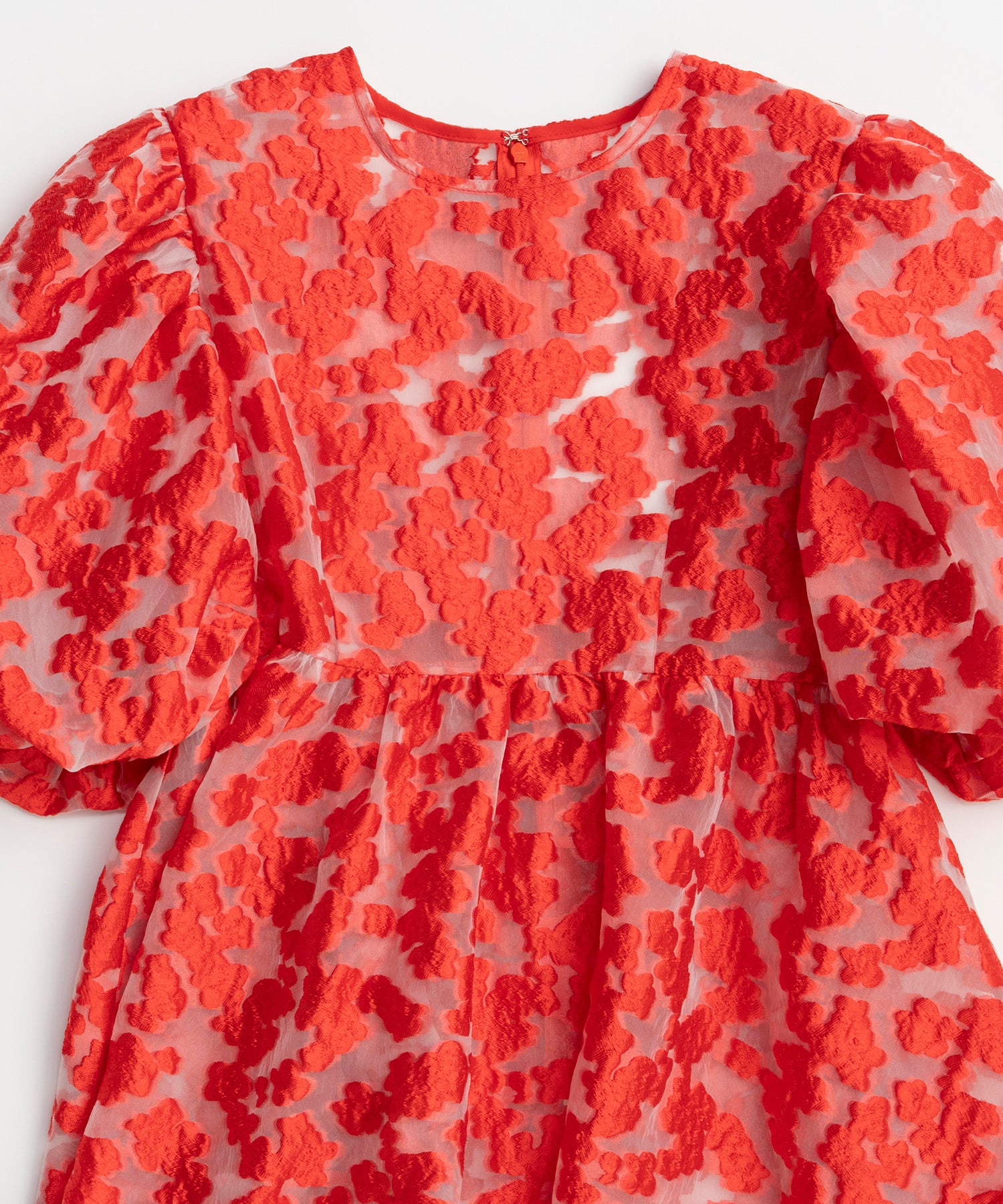 [2026Summer PRE-ORDER] Sheer Flower Jacquard Blouse