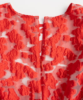 [2026Summer PRE-ORDER] Sheer Flower Jacquard Blouse