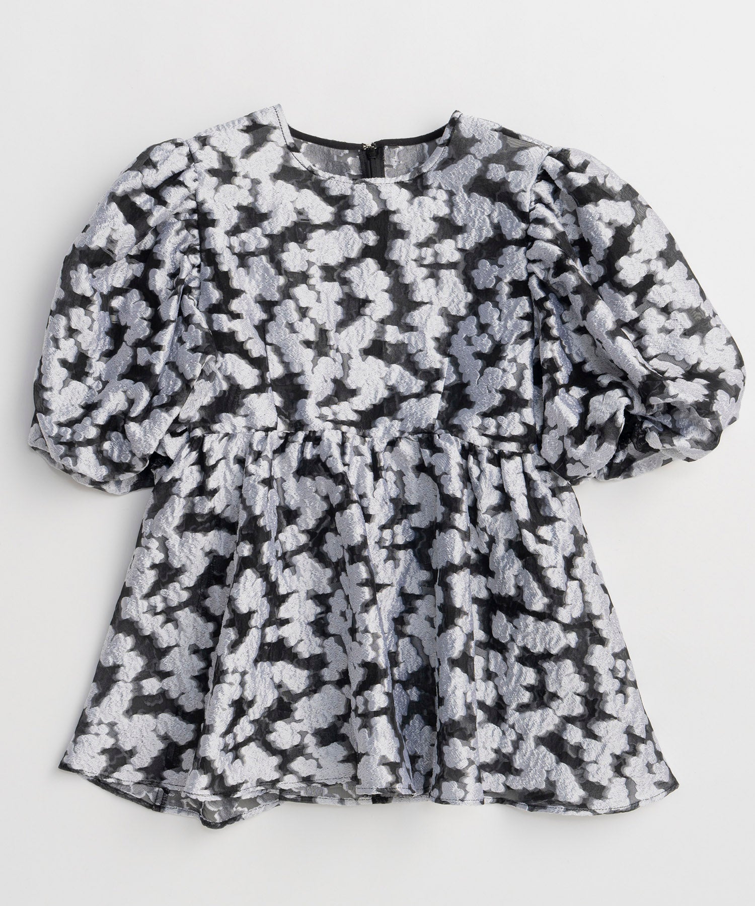 [2026Summer PRE-ORDER] Sheer Flower Jacquard Blouse