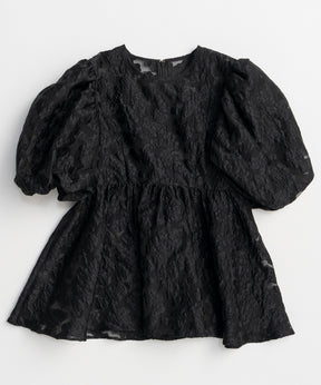 [2026Summer PRE-ORDER] Sheer Flower Jacquard Blouse