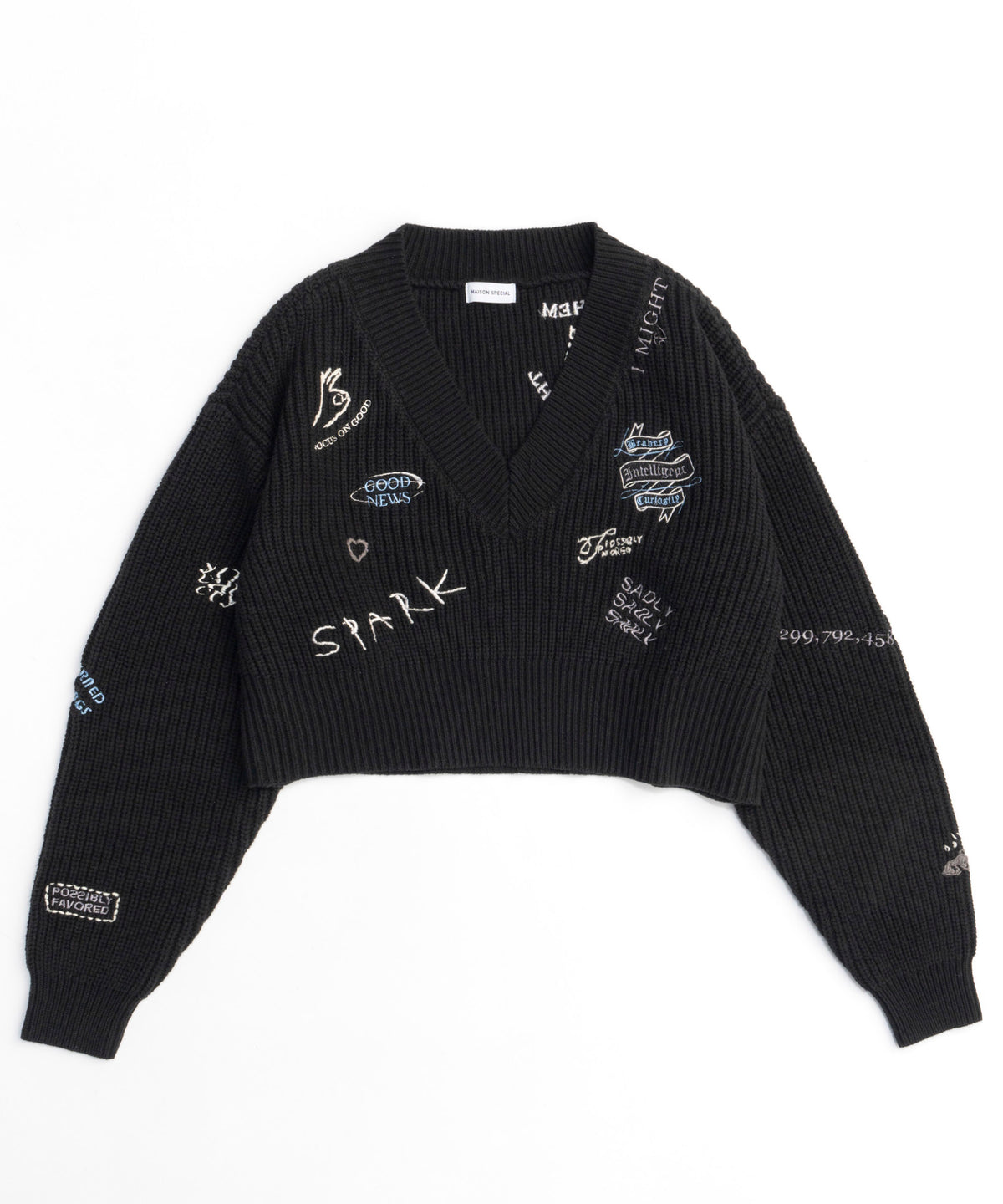 【24AUTUMN PRE-ORDER】V-neck Embroidery Knitwear