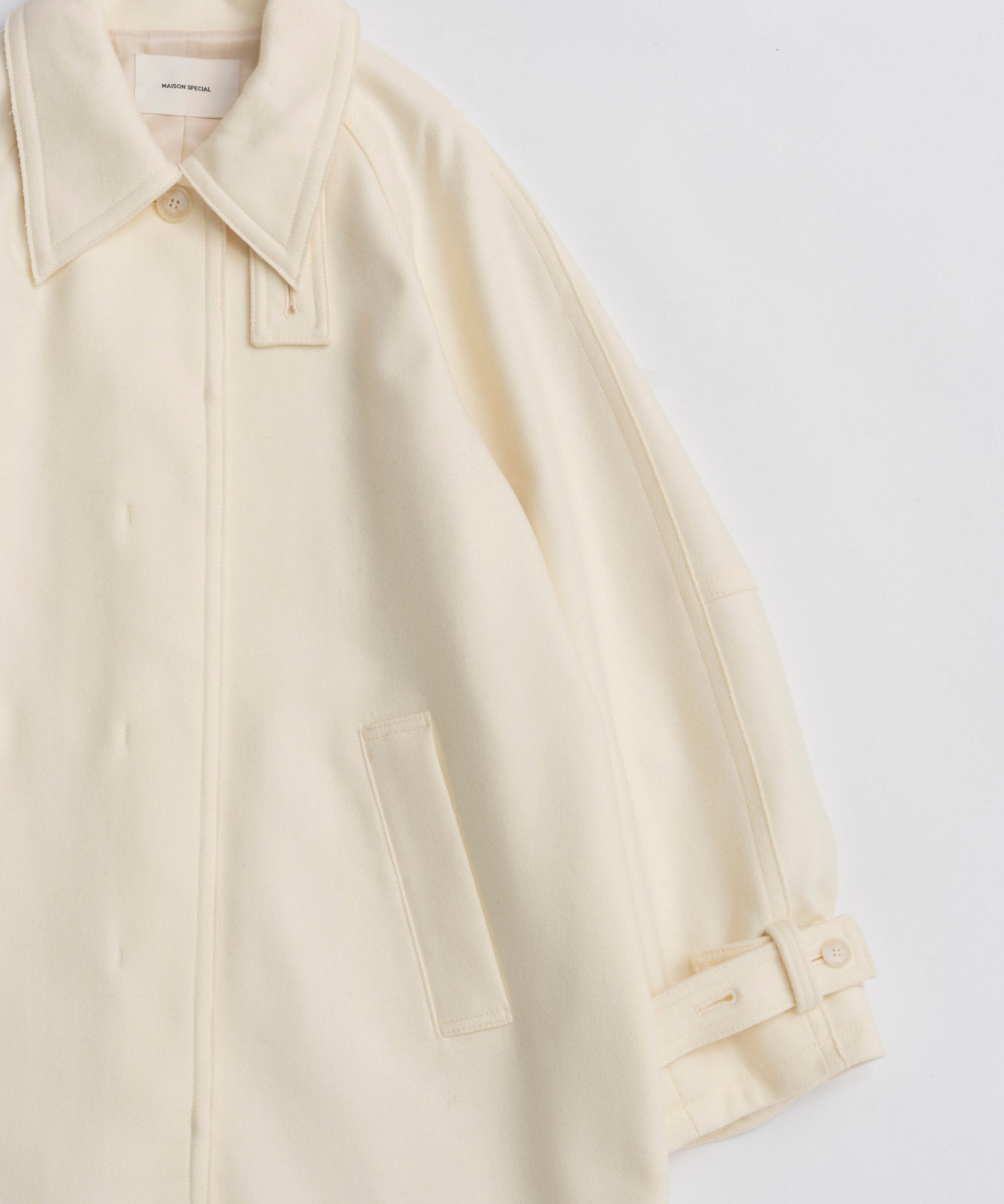 [25WINTER PRE-ORDER] Clear Melton Balmacaan Coat