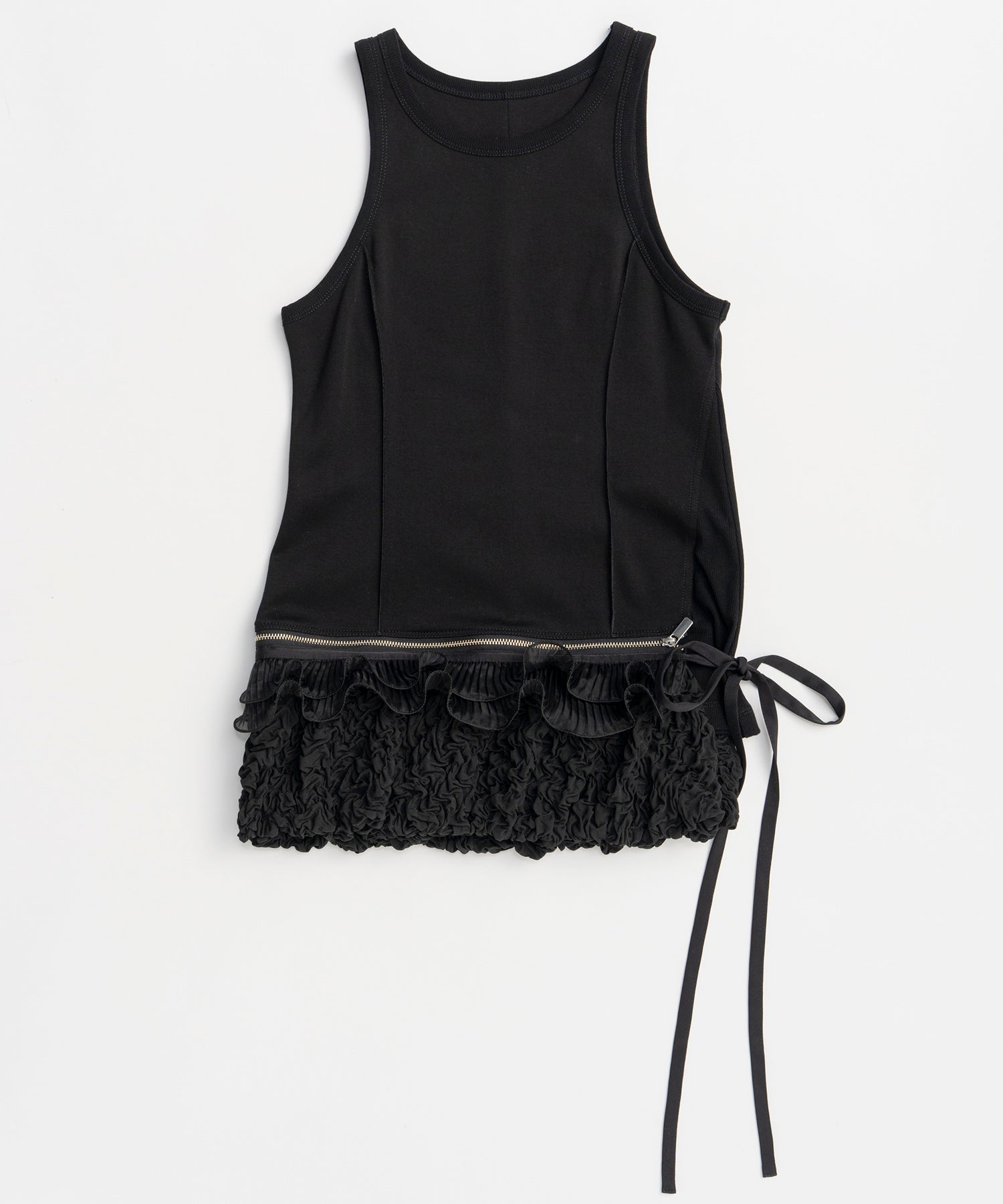 PRE-ORDER】2WAY Balloon Peplum Tank Top