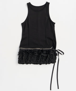 【PRE-ORDER】2WAY Balloon Peplum Tank Top