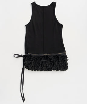 【PRE-ORDER】2WAY Balloon Peplum Tank Top