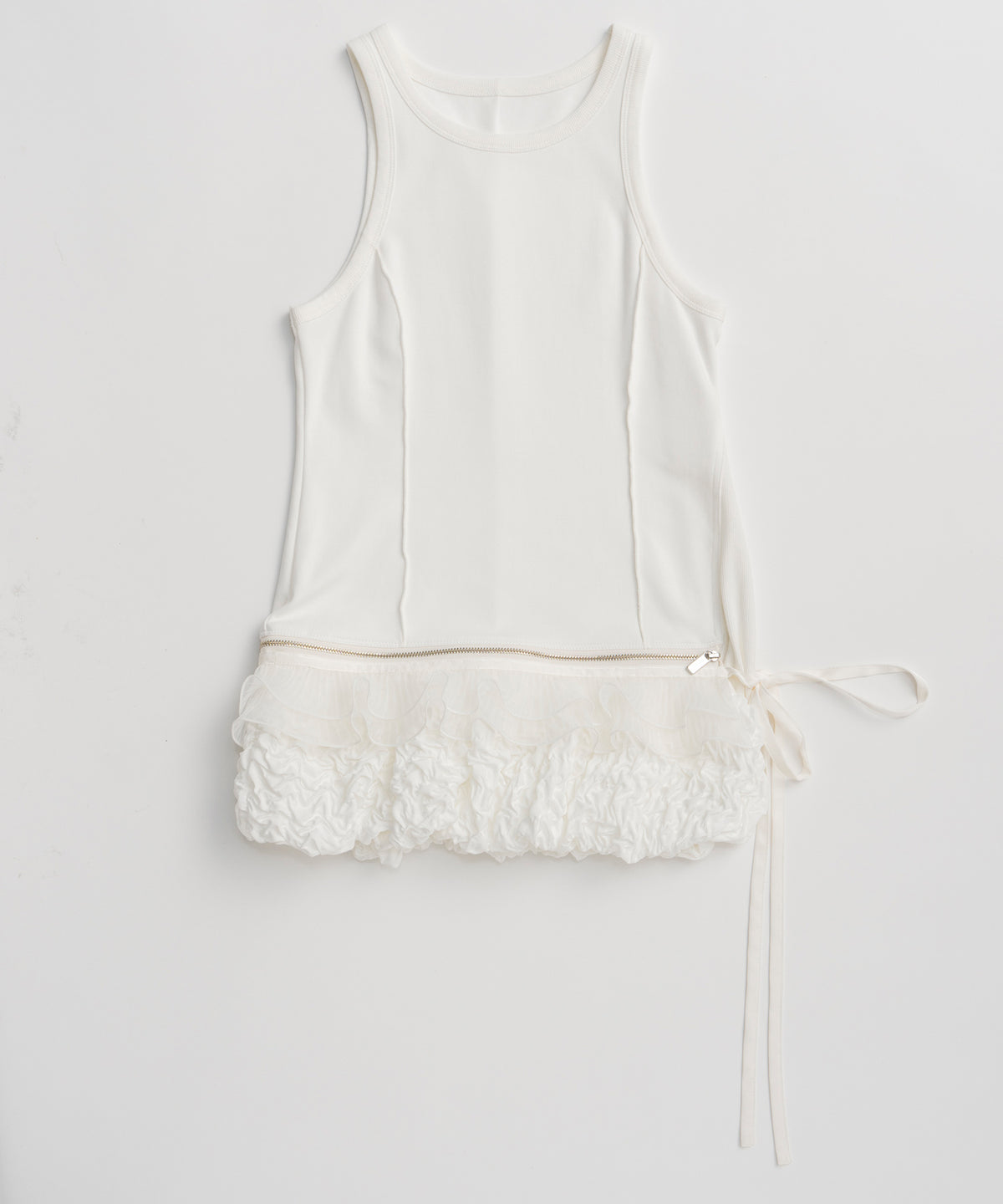 【PRE-ORDER】2WAY Balloon Peplum Tank Top