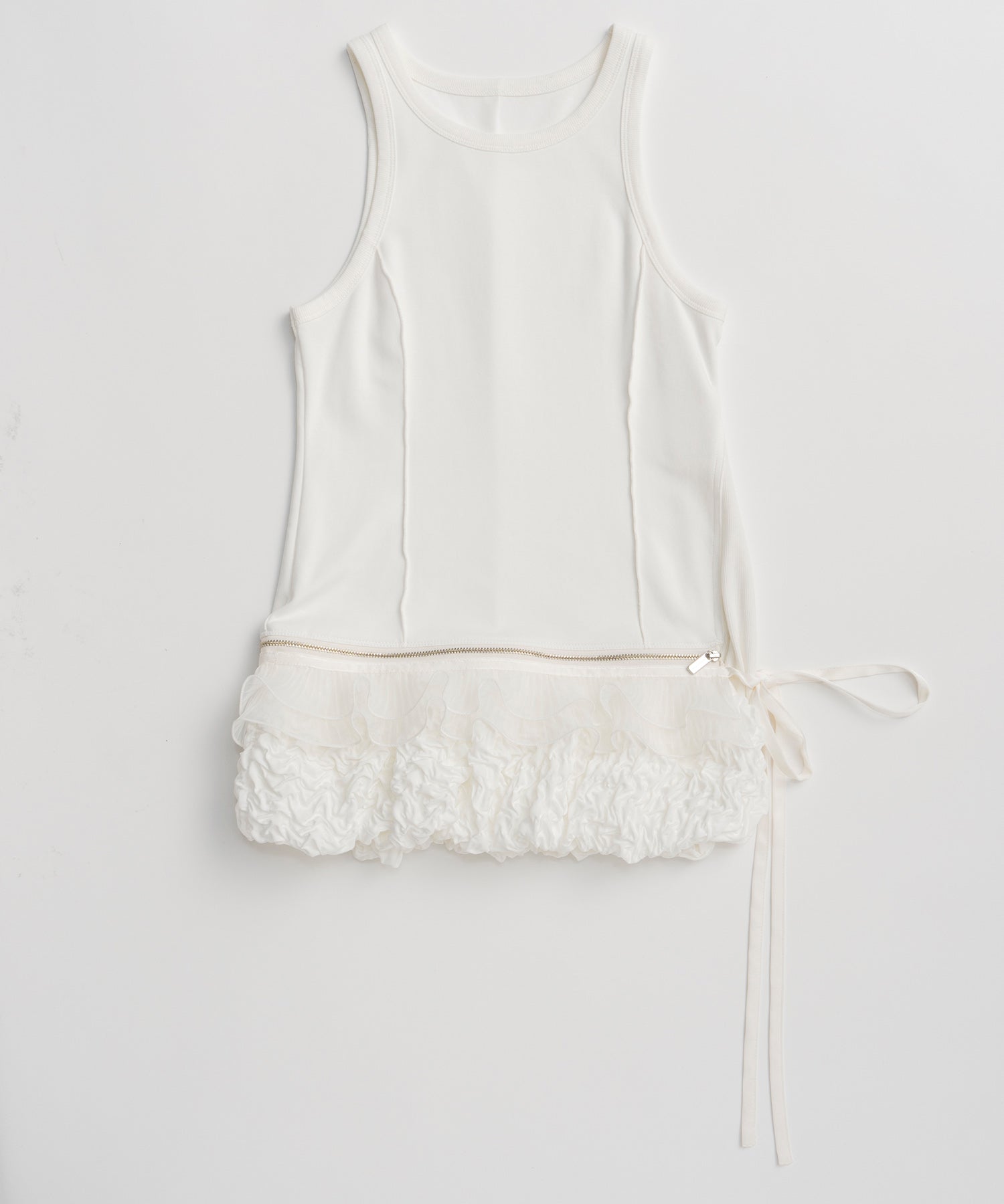PRE-ORDER】2WAY Balloon Peplum Tank Top