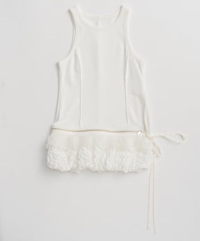 【PRE-ORDER】2WAY Balloon Peplum Tank Top