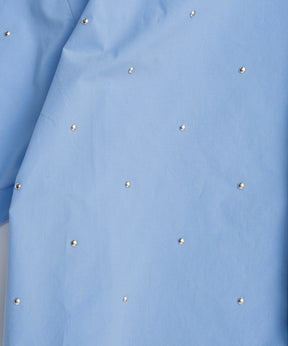 [2026Summer PRE-ORDER]Studded Half-Sleeve Bow Tie Shirt