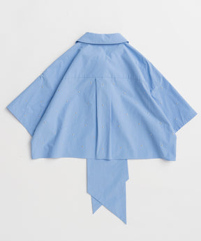 [2026Summer PRE-ORDER]Studded Half-Sleeve Bow Tie Shirt